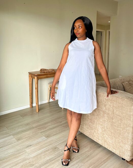 Capri Shift Dress - White (5,500)