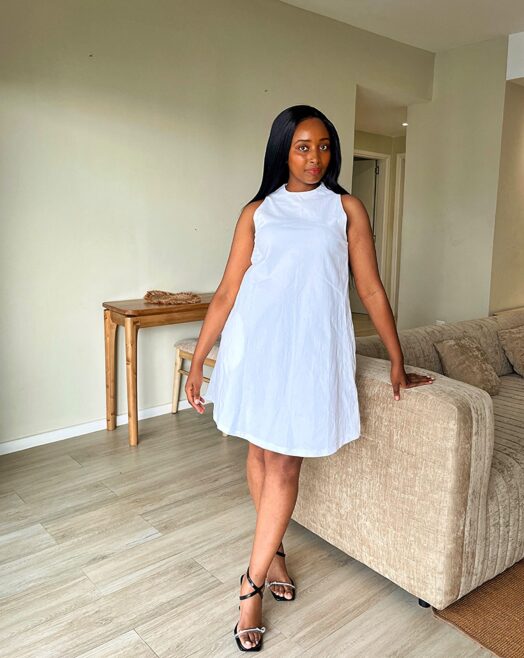 Capri Shift Dress - White (5,500)