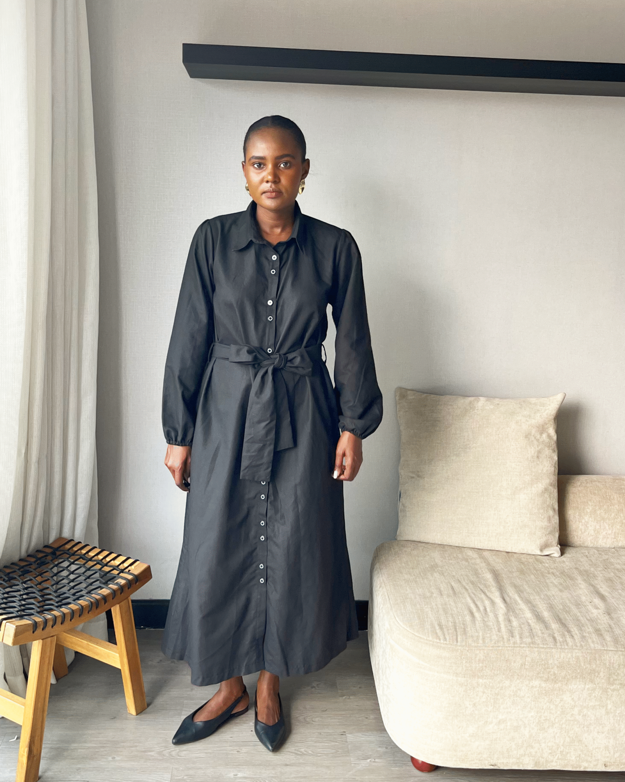 Sylvie Shirtdress - Black